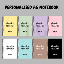 Load image into Gallery viewer, Personalised Notebook - TEACHER&#39;S DAY - A5 - Lined