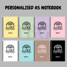 Load image into Gallery viewer, Personalised Notebook - TEACHER&#39;S DAY - A5 - Lined