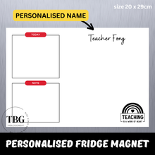 Load image into Gallery viewer, Personalised/Customised TEACHER&#39;S DAY Fridge Magnet White Board