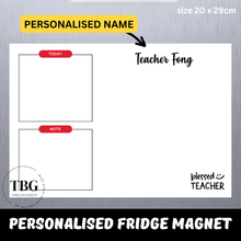 Load image into Gallery viewer, Personalised/Customised TEACHER&#39;S DAY Fridge Magnet White Board