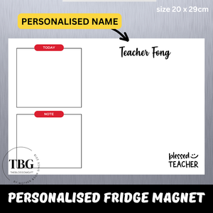 Personalised/Customised TEACHER'S DAY Fridge Magnet White Board