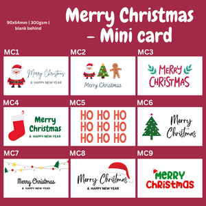 MINI CARDS MERRY CHRISTMAS SERIES CARDS