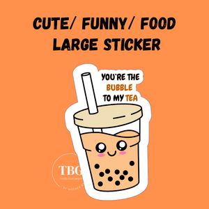 Large Sticker | Funny Cute Food Design Big Stickers