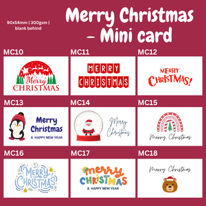 MINI CARDS MERRY CHRISTMAS SERIES CARDS