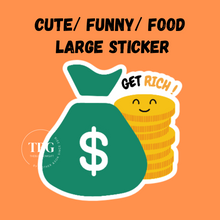 Load image into Gallery viewer, Large Sticker | Funny Cute Food Design Big Stickers