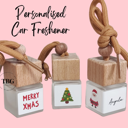 Personalised Christmas Hanging Perfume / Car Air Freshener  - 8ml