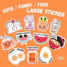 Load image into Gallery viewer, Large Sticker | Funny Cute Food Design Big Stickers