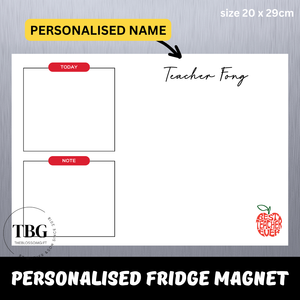 Personalised/Customised TEACHER'S DAY Fridge Magnet White Board