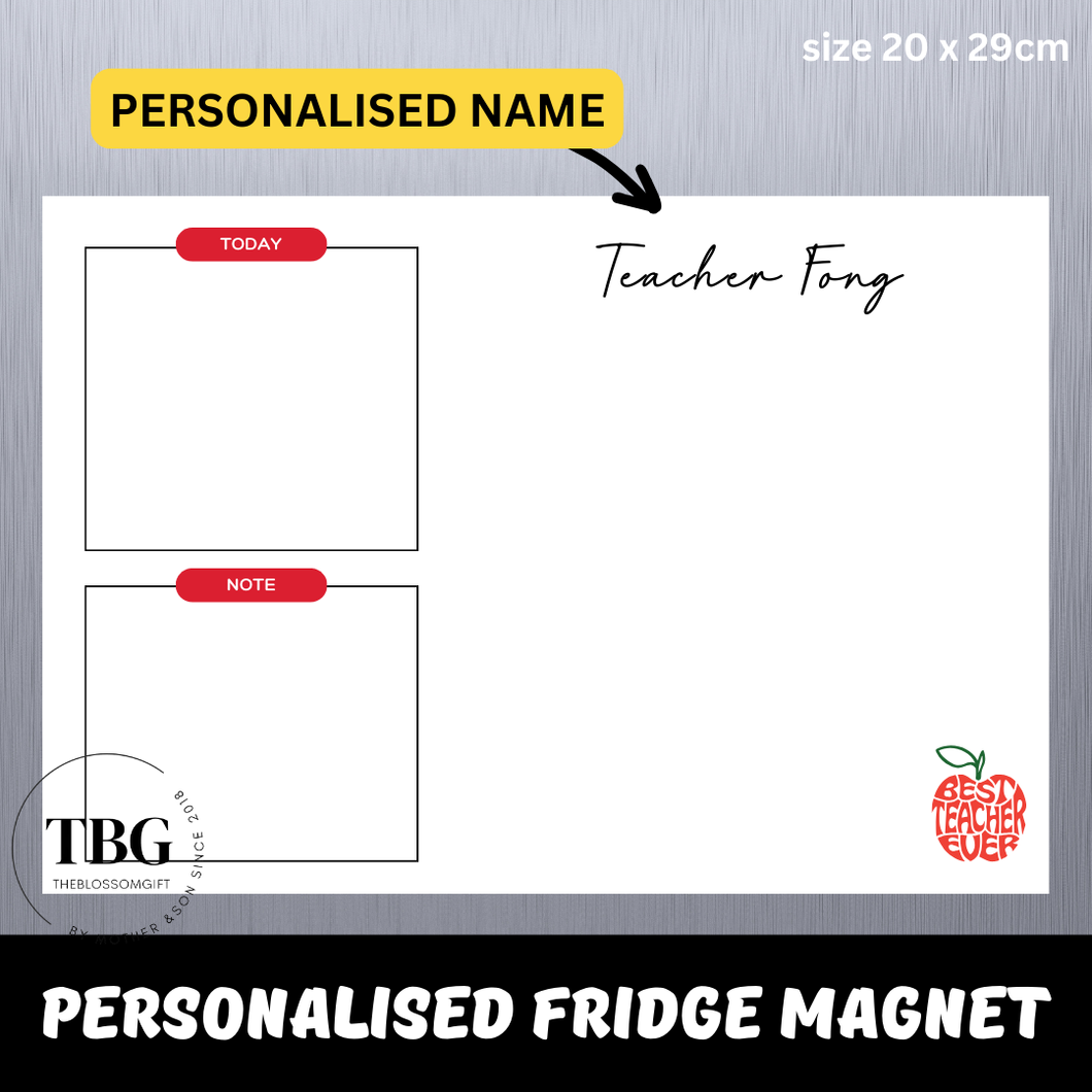 Personalised/Customised TEACHER'S DAY Fridge Magnet White Board