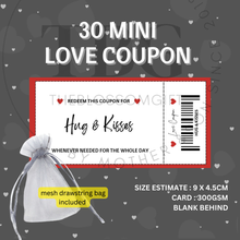 Load image into Gallery viewer, MINI 30 LOVE COUPON | Birthday Anniversary Valentine gift coupon