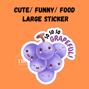 Large Sticker | Funny Cute Food Design Big Stickers