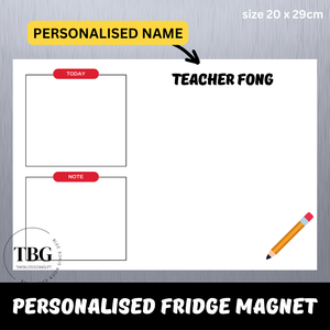 Personalised/Customised TEACHER'S DAY Fridge Magnet White Board