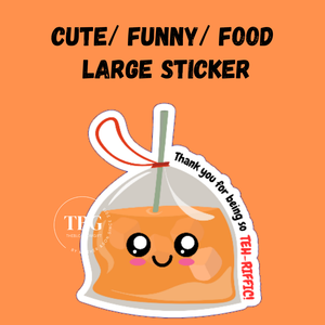 Large Sticker | Funny Cute Food Design Big Stickers