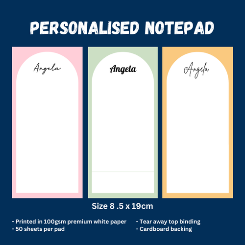 Personalised Notepad - ARCH- 8.5X19CM
