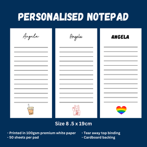 Personalised Notepad - DAILY - 8.5X19CM