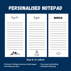 Personalised Notepad - DAILY - 8.5X19CM