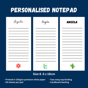 Personalised Notepad - DAILY - 8.5X19CM