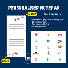 Load image into Gallery viewer, Personalised Notepad - DAILY - 8.5X19CM