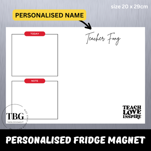 Personalised/Customised TEACHER'S DAY Fridge Magnet White Board
