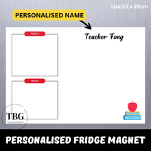 Load image into Gallery viewer, Personalised/Customised TEACHER&#39;S DAY Fridge Magnet White Board