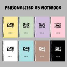 Load image into Gallery viewer, Personalised Notebook - TEACHER&#39;S DAY - A5 - Lined