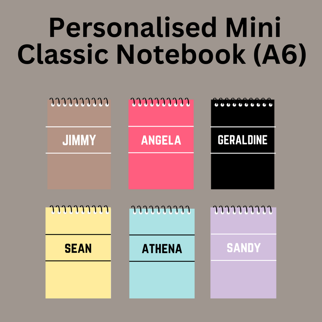 Personalised Mini Classic Notebook - A6