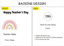 Load image into Gallery viewer, Personalised Room &amp; Linen Spray (Travel Size 30ml) TEACHER&#39;S DAY