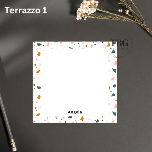 Personalised Notepad - Terrazzo