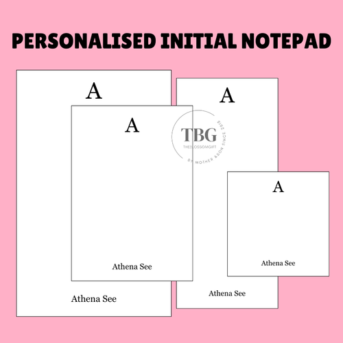 Personalised Notepad Initial