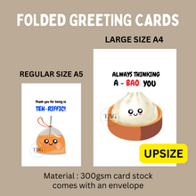 Load image into Gallery viewer, [UPSIZE to A4 size] 1 Personalised Greeting Card To LARGE Size  (include envelope)