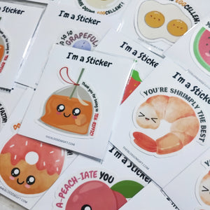 Large Sticker | Funny Cute Food Design Big Stickers