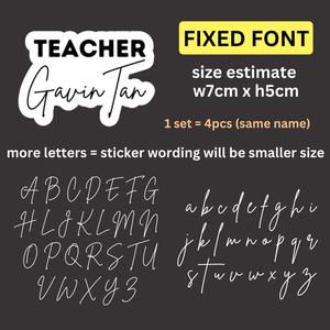 Teacher's Day Waterproof Large Sticker (1set=4qty)